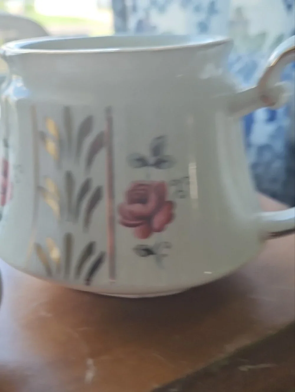 Price Kenisington Oporto Cream Porcelain Teapot with Pink Rose Motif